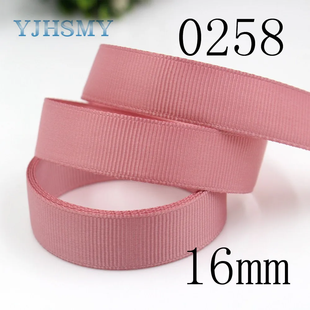 YJHSMY J-18825-L16mm 16/20 мм 10 ярдов однотонные ленты термопечать grosgrain Свадебные