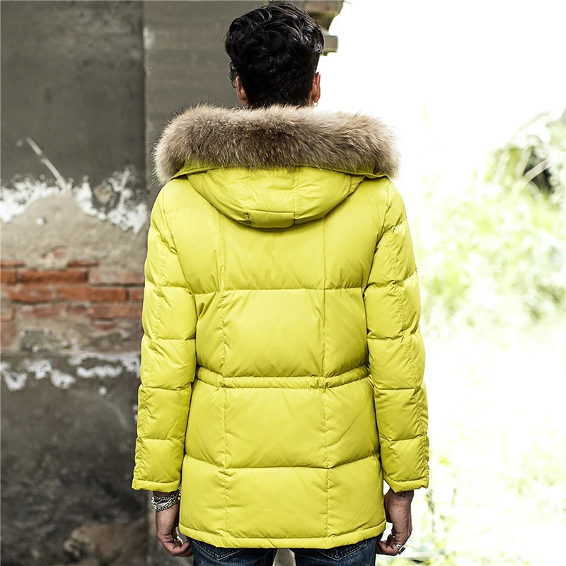 90% белые куртки на утином пуху мужские толстые теплые зимние для мужчин