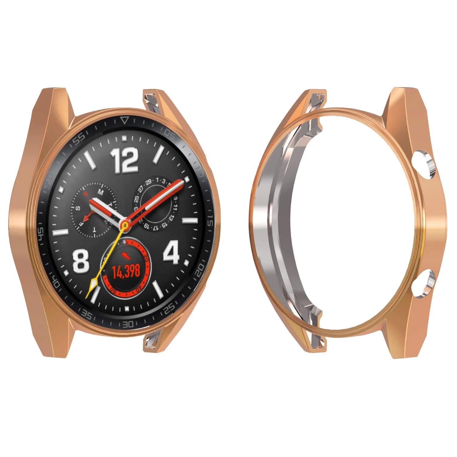 Защитный бампер с покрытием из ТПУ для Huawei Watch GT чехол рамкой мягкий силиконовый
