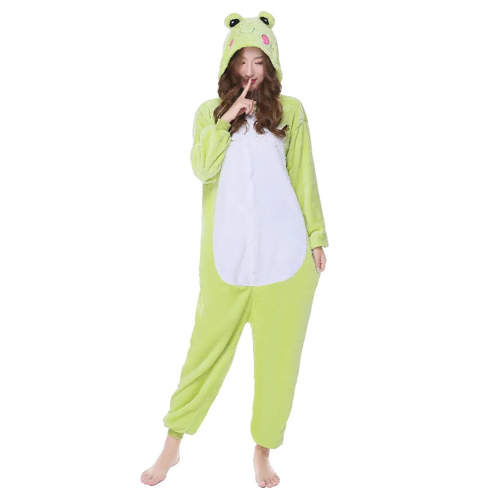 Оптовая продажа животных лягушка Onesie взрослых унисекс Косплэй костюм пижамы для