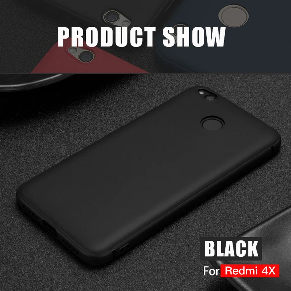 Чехол для xiaomi redmi 4x Матовый Мягкий ТПУ ультратонкий легкий противоударный чехол 7