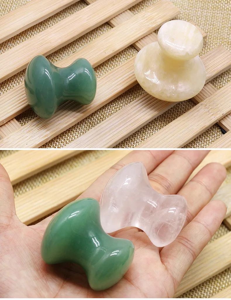Красочный Рудный камень Gua Sha массажер инструмент гриб форма тела против морщин релаксации Здоровый Инструмент
