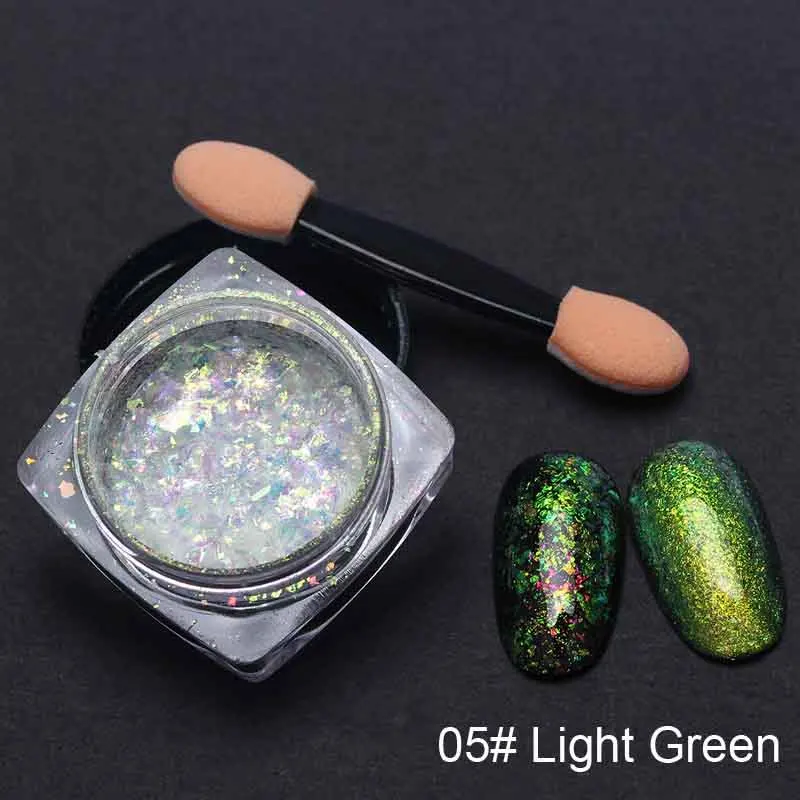 Beauty Shinee лак для ногтей облачная Порошковая голографическая хлопья Хамелеон Дизайн ногтей украшения «сделай сам» лак пыль макияж - Цвет: 5