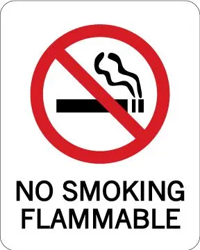 NO SMOKING FLAMMABLE,4x5 inch,Self adhesive label sticker,product code PL16, free shipping