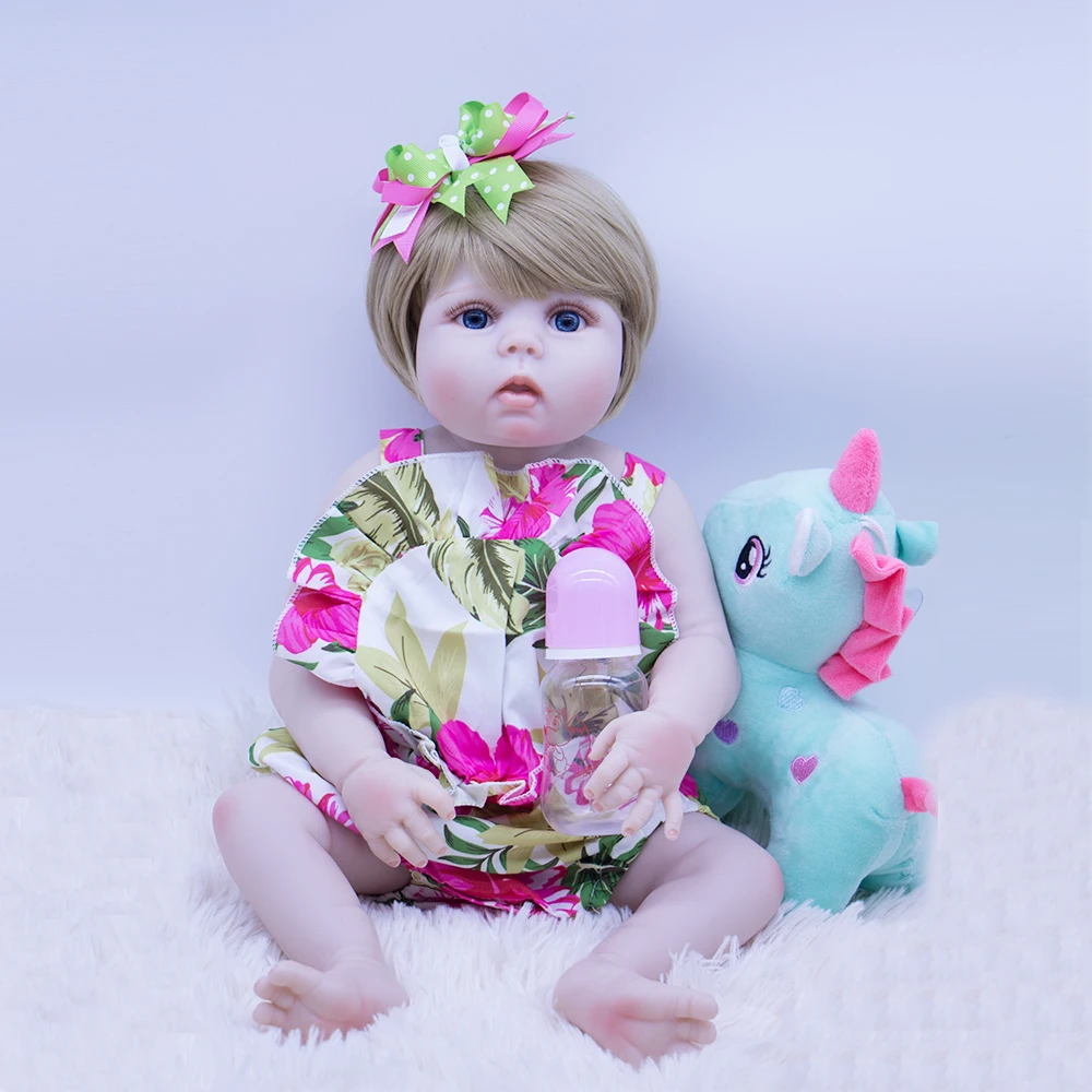Bebe reborn/Одежда для маленьких девочек комбинезон с оборками из льна и хлопка 55 см