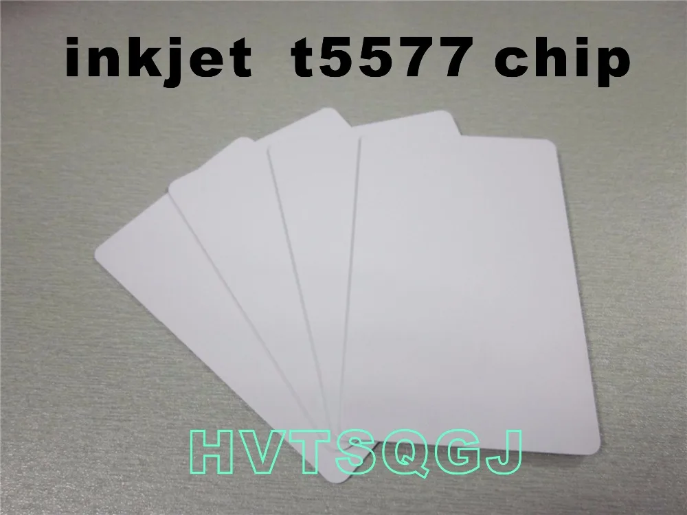

50 шт прозрачная T5577 струйная ПВХ карта/пустая ПВХ id карта размер cr80