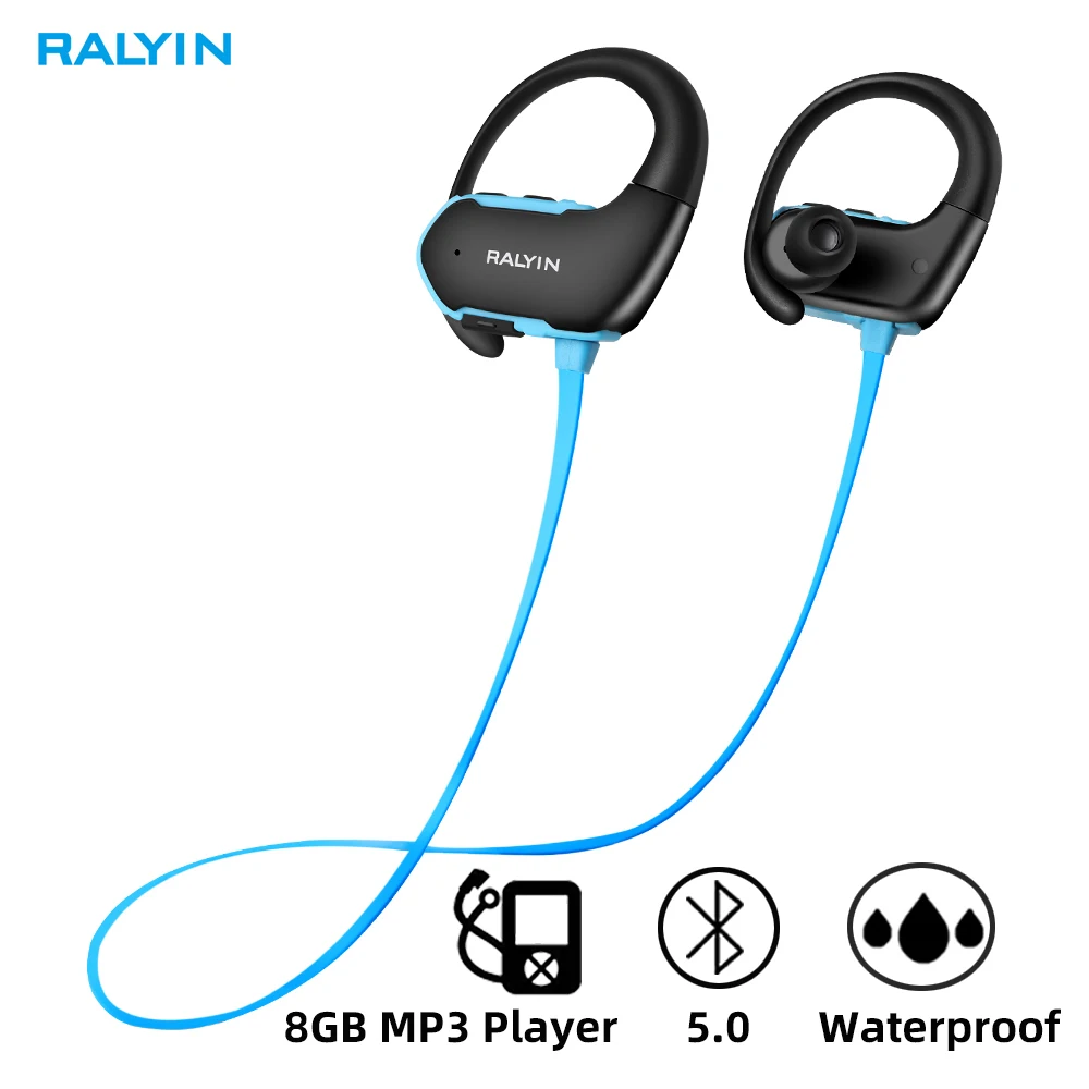 Ralyin bluetooth 4 2 наушники mp3 IPX6 водонепроницаемые беспроводные спортивные басы