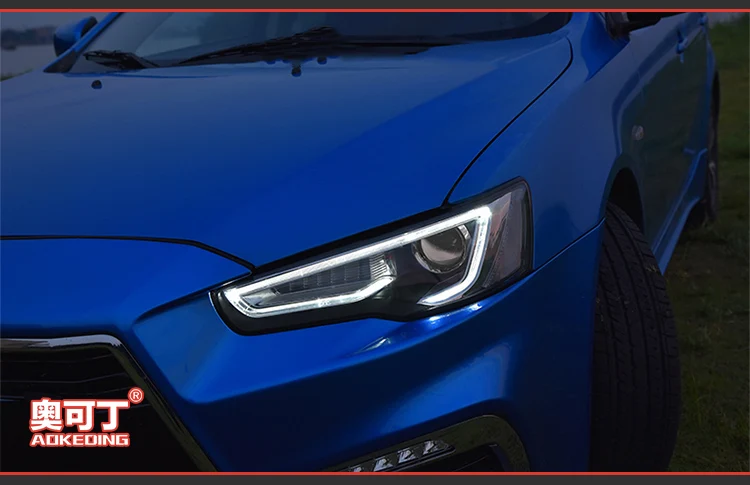 AKD автомобильный Стайлинг для Mitsubishi Lancer 2008- Lancer EX светодиодный светодиодные дневные ходовые огни на передних фарах Hid вариант фара ангел глаз луч аксессуары