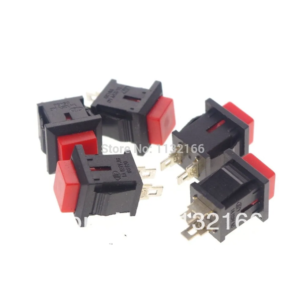 Красный квадрат 14*14 2 Pin SPST NC Мгновенный кнопочный переключатель|switch switch|switch 2switch