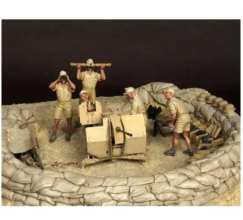 Новый несобранный Африканский полк 1/35 включает 5 солдат набор из смолы игрушки