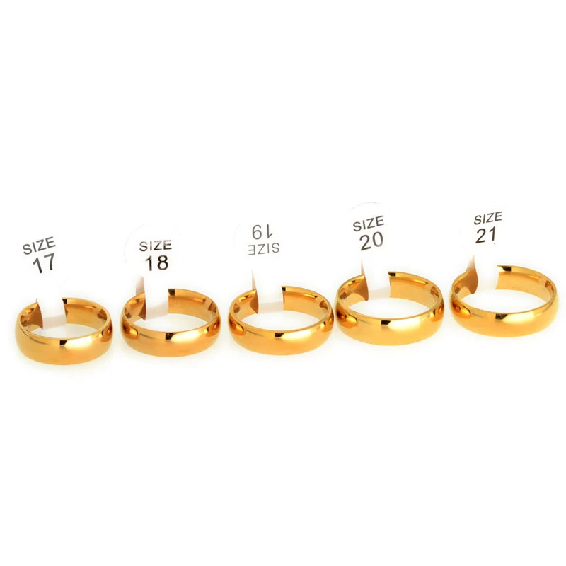 1 шт. обручальное кольцо PINKSEE золотого цвета из нержавеющей стали размеры 17-21 -