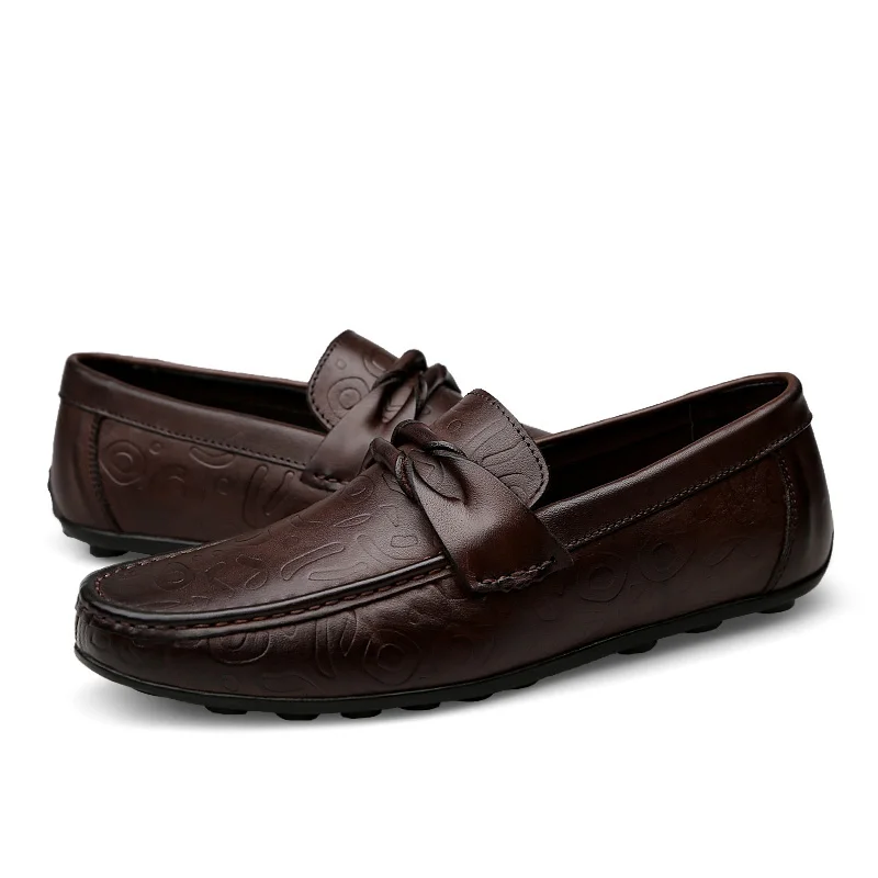Size 36-47 Genuine Leather Men Shoes Top quality men casual shoes Comfortable Slip-On leather loafers | Обувь