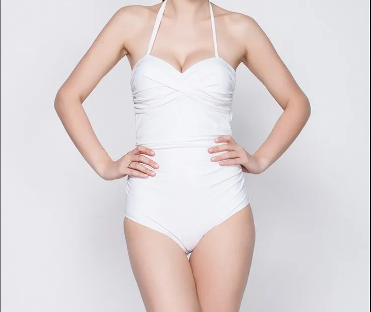 2018 сексуальный красный купальник сплошной Женский боди высокая повязка из