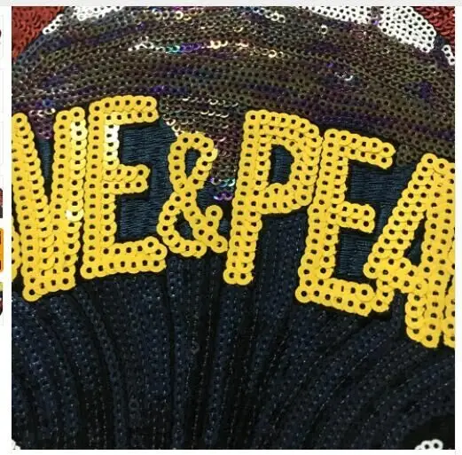 DZLarge Lips Patch for Clothes Fashion Paillettes Applique Sew/Iron on Embroidery Sequined Patches DIY Decoration Sticke | Дом и сад