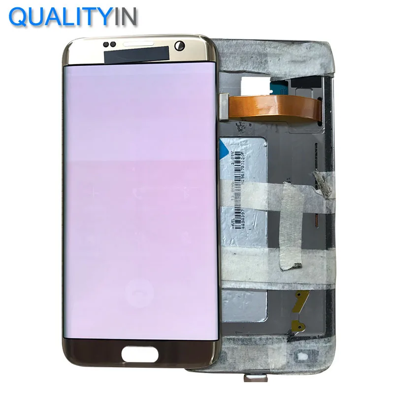 Для samsung Galaxy S7 Edge G935 сенсорный экран дигитайзер сенсор+ большой красный сжигание-тень ЖК-дисплей монитор панель модуль в сборе