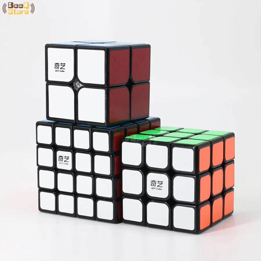 3 cubes-Black Qiyi 2x2/oneplus 3/OnePlus x 3 4x4 5x5, волшебный куб, QiyuanS QizhengS Скорость куб, головоломка, WarriorW Qidi черный Stickerless 3 шт. 4 шт./компл. развивающая игрушка - Цвет: 3 cubes-Black