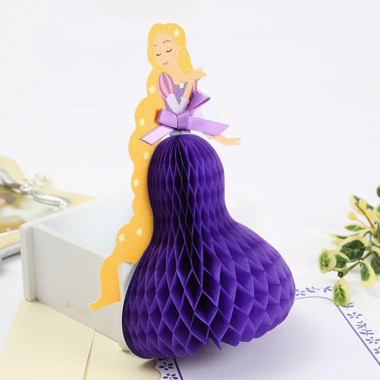 1 шт. 3D креативные Пригласительные открытки принцессы ручной работы трехмерные