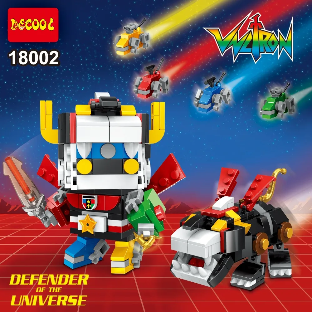 DECOOL 455 + шт 18002 идеи Voltron Brickheadz строительные блоки игрушки для Legoed Кирпичи детей 21311