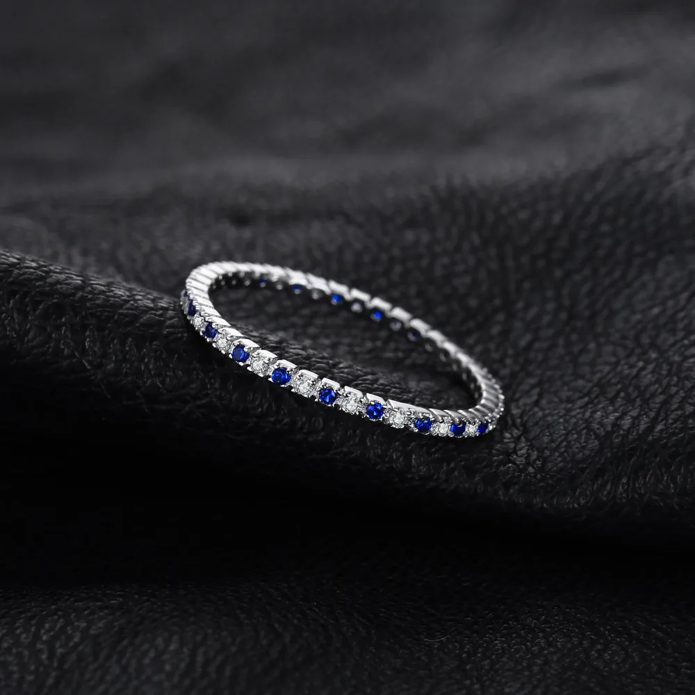Jewelrypalace Классический круглый создан синий шпинель обручальное Кольца для Для