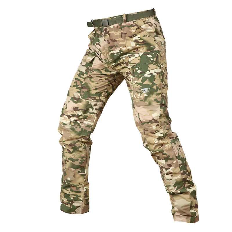 

Outdoor camouflage military tactical trousers, men's jungle field anti-wear, men's outdoor trousers + shorts