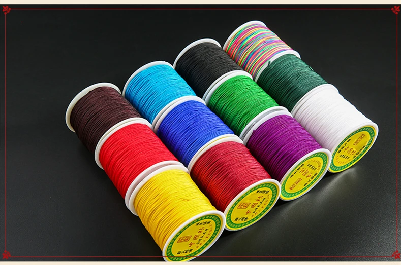 100 Meter/Roll 1mm Nylon Cord Thread Chinese Knot Macrame Bracelet Braided String DIY Beading Tassels Handmade | Украшения и