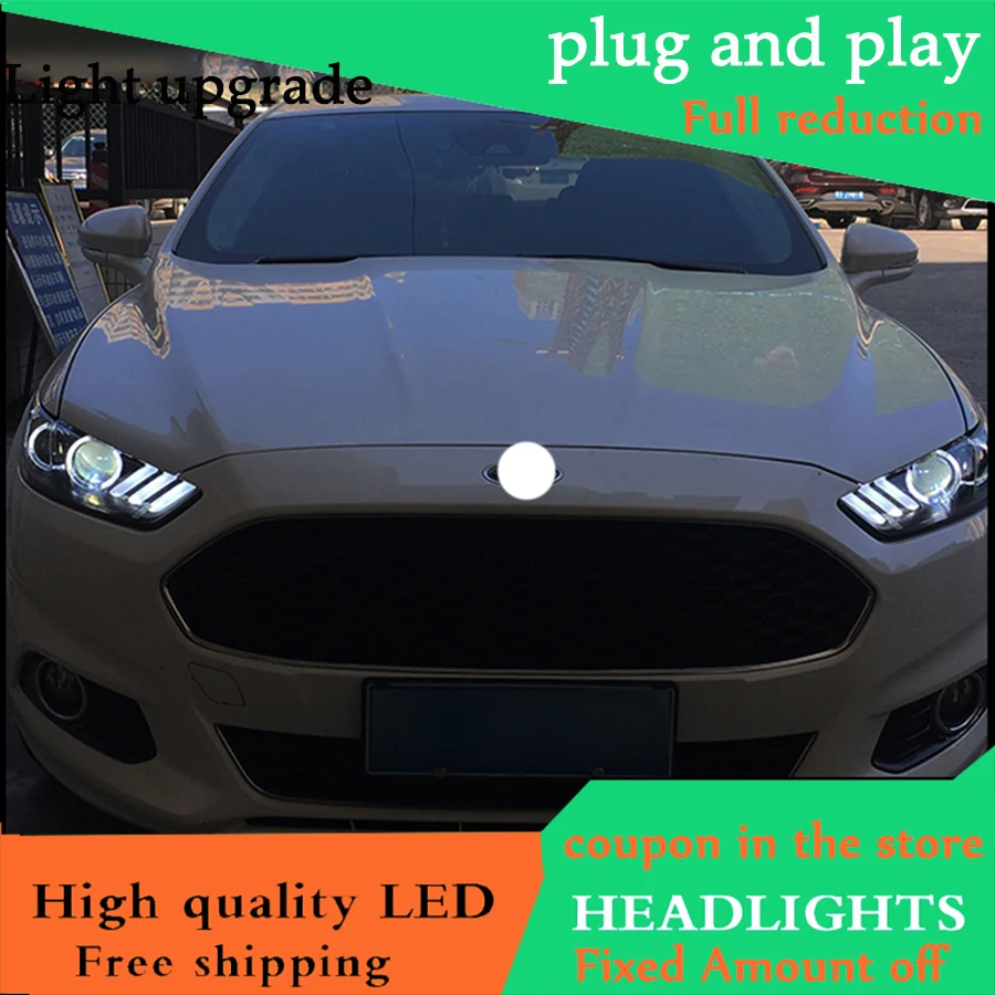 Автомобильный Стильный чехол с головкой для Ford Mondeo Fusion 2013 2014 2015 фары светодиодный