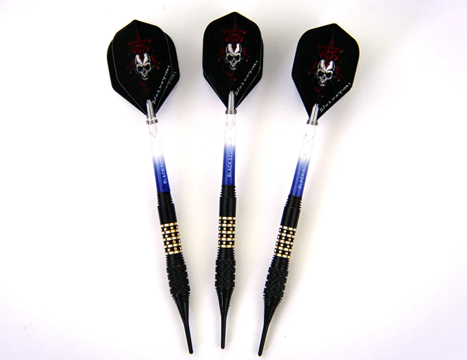3 шт. 16 г стальной безопасный наконечник и синий прозрачный/черный вал ручка