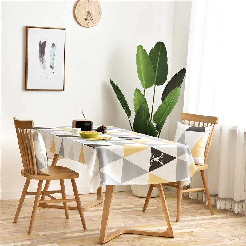 Nordic Waterpoof Geometric Table Cloth Dining Fresh Cotton Polyester Tablecloths Home Cover Dinning Decoration | Дом и сад