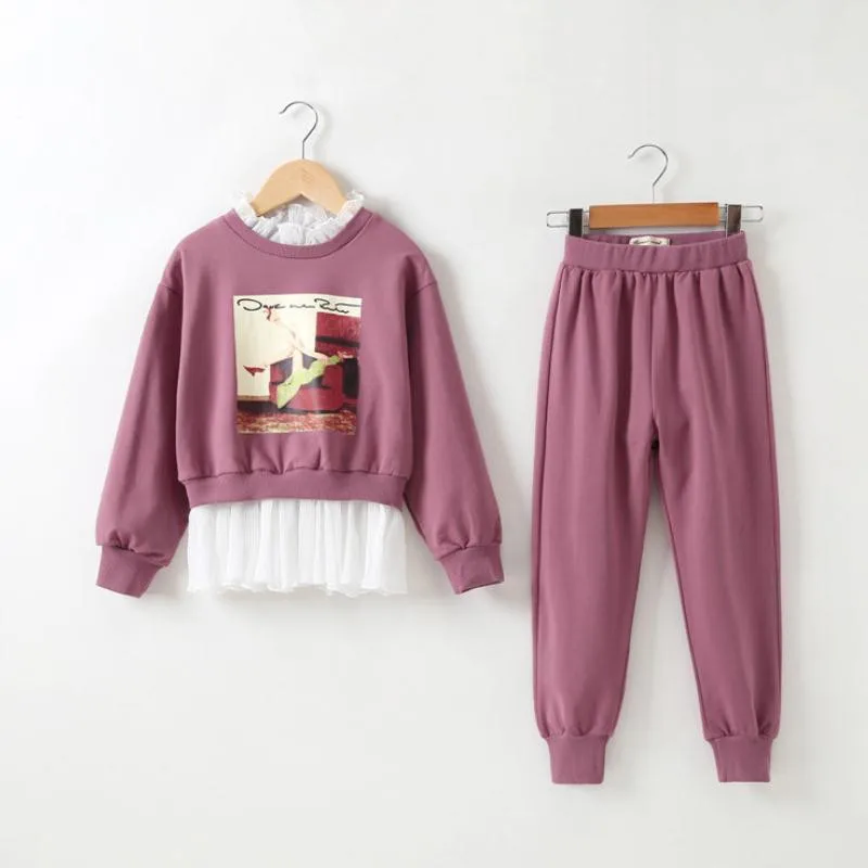 Комплект детской одежды DFXD новинка 2018 года осенний комплект из 2 предметов для