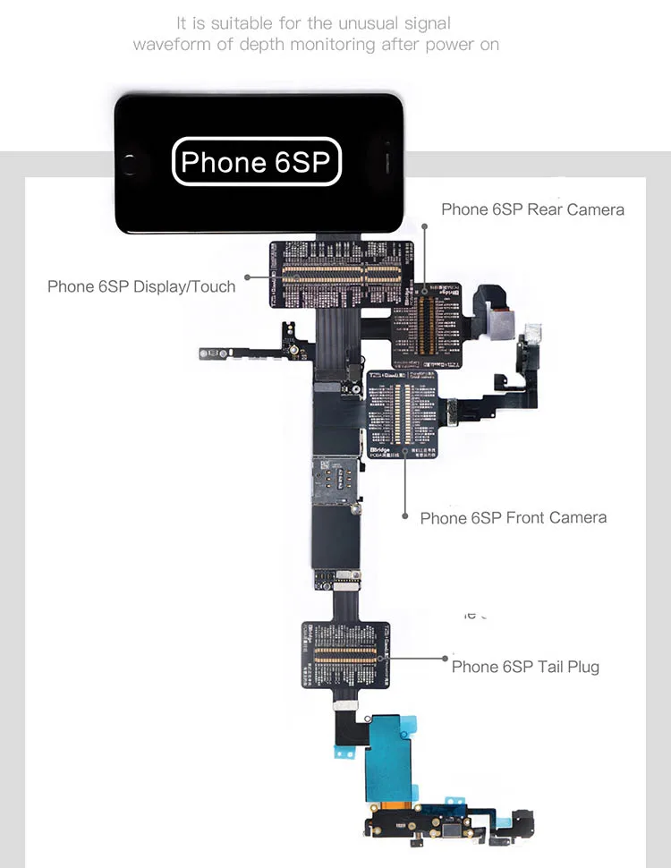 Тестовый Кабель QianLi iBridge FPC для iphone X 6 6S 7 7P 8 8p материнская плата с детектором