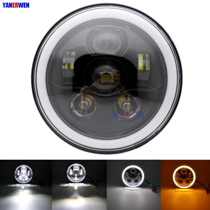 

7 inch LED Headlight DOT Bulb Light Headlamp for Ultra Classic Electra Street Glide FatBoy Heritage Softail Yamaha Motorcycle