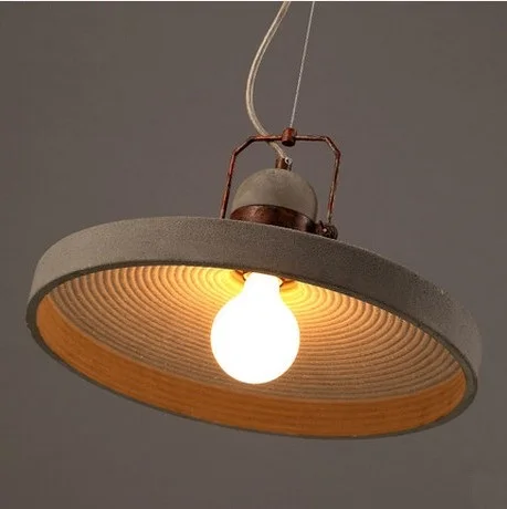 Промышленный винтажный цементный подвесной светильник светодиодный в стиле