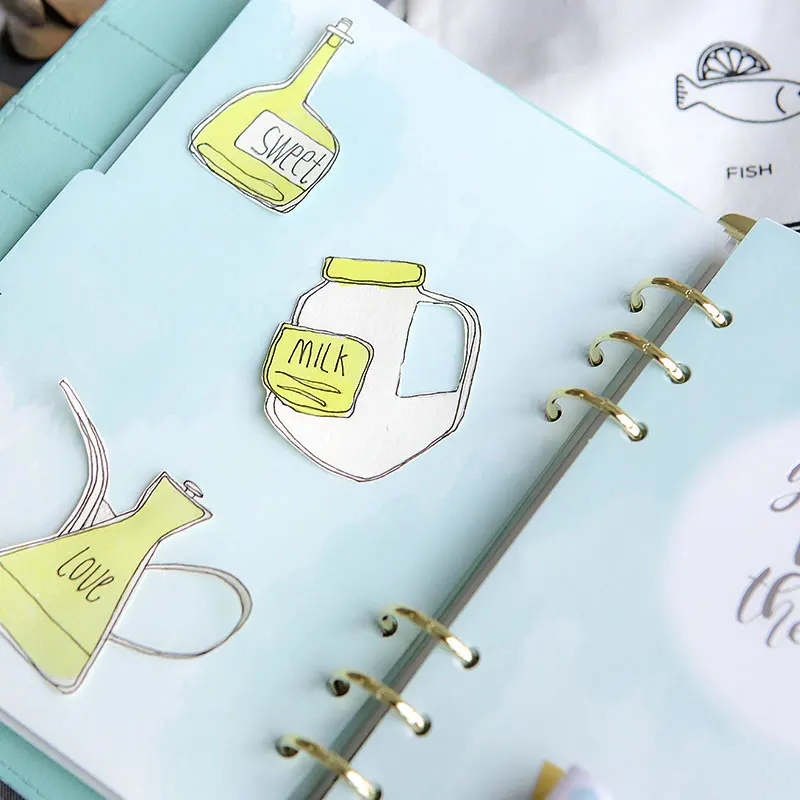 Lovedoki Dokibook 2019 тетрадь планировщик разделители Kawaii A5 A6 A7 снежинка 5 листов