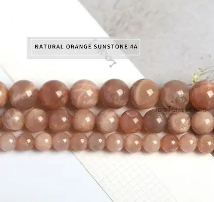 orange 4A Натуральный оранжевый лунный камень Бусины граненый драгоценный камень 4 6 8 10 12 14 мм выбрать размер бусины DIY аксессуары Высокое качество цена - Цвет: orange 4A