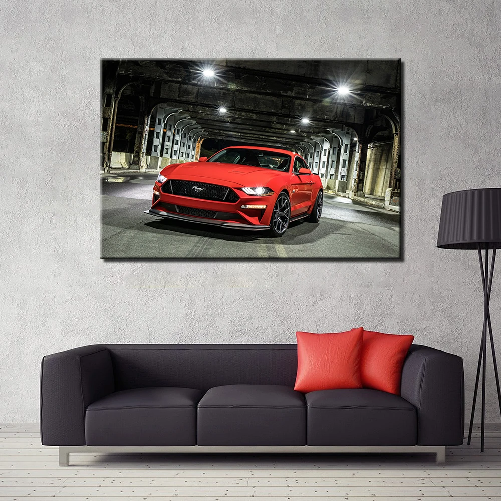Ford Mustang мускул автомобиль холст картины плакаты печать 16x24 20x30 24x36 дюймов DIY рамка