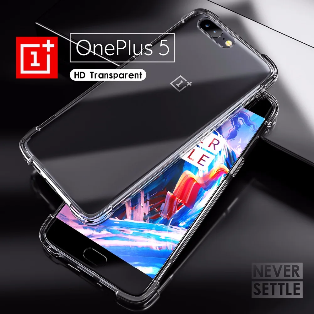 Roybens для Oneplus 3 Чехол T Модный кристально прозрачный силиконовый чехол 5 три пять