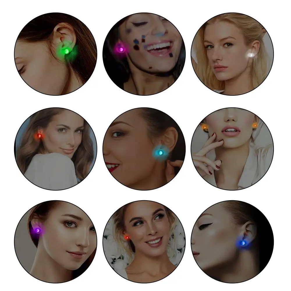 1 шт. светящиеся неоновые серьги гвоздики из нержавеющей стали|Сверкающие товары