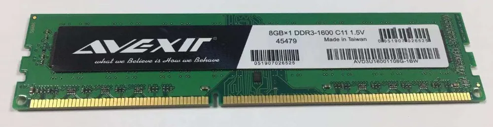 AVEXIR оперативная память DDR3 4 ГБ/DDR3 8 Гб Частота памяти 1600 МГц 1,5 в рабочий стол Тип интерфейса памяти 240pin 11-11-11-28 CL = 11 одиночных ram s