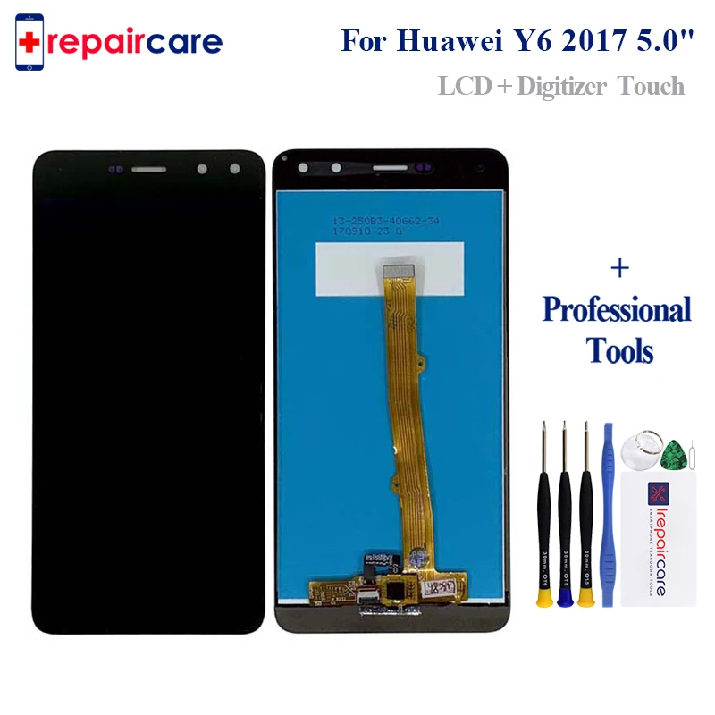 

5,0 "для Huawei Nova Young 4G LTE/Y6 2017 MYA-L11 MYA-L41 ЖК-дисплей + кодирующий преобразователь сенсорного экрана в сборе с рамкой