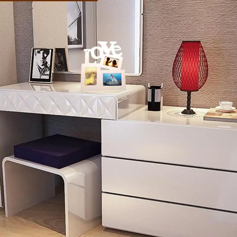 Полое трехслойное дерево пустая любовь Diy картина фото рамка фоновая стена