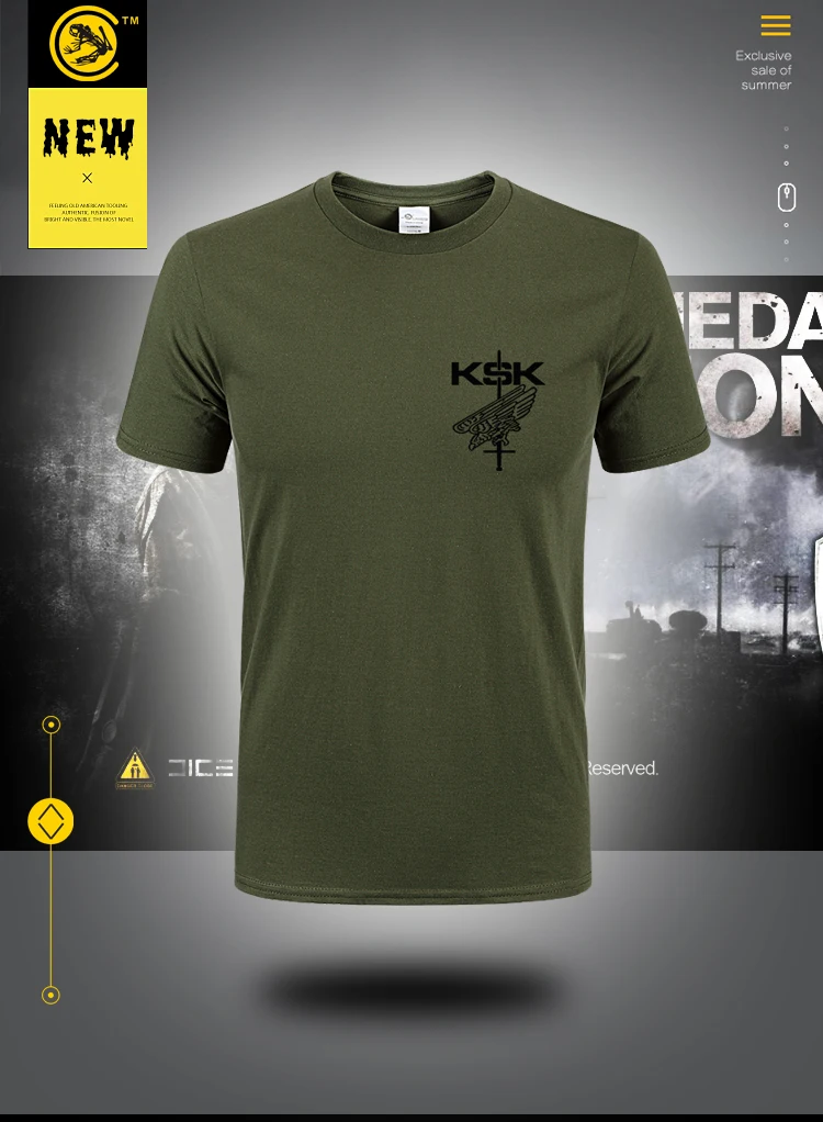 New Men's Army T Shirt Summer US Military Cotton Tactical Clothing Cotton T-shirt Solid Color Short Sleeve male tshirt