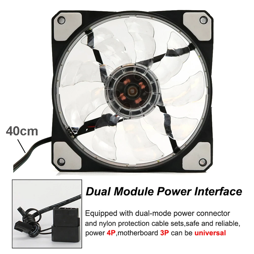 KEEPRO оригинальный 15 огни бесшумный вентилятор 3Pin/4Pin кулера радиатора 12 В