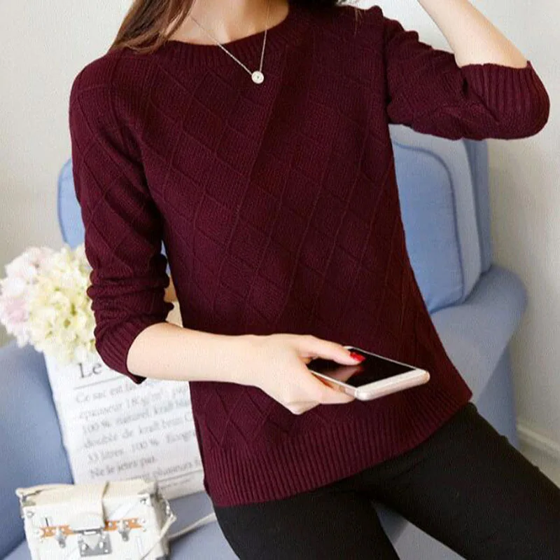 2018 new thick Warm Autumn Winter Women Sweater Fashion casual Knitted ladies Tops Long Sleeve Female Pullovers AC327 | Женская одежда