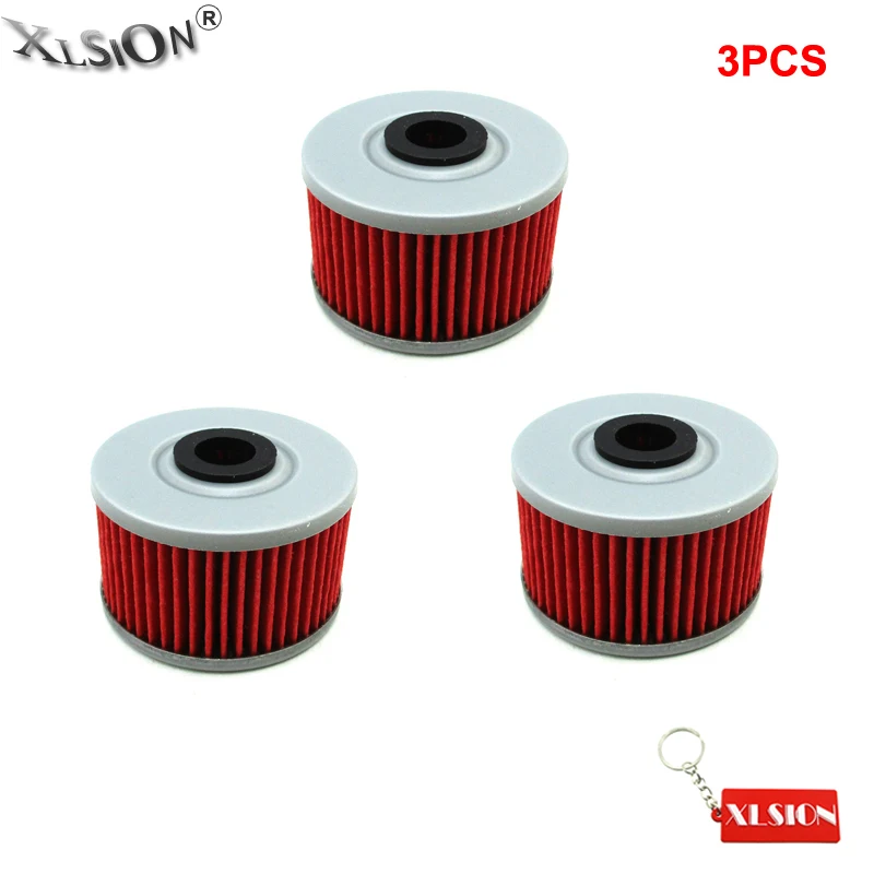 XLSION 3 шт. масляные фильтры для Kawasaki KLX140L KLX110L KLX125 Honda TRX200D TRX250X TRX300 TRX350 TRX420 TRX450 TRX500|oil