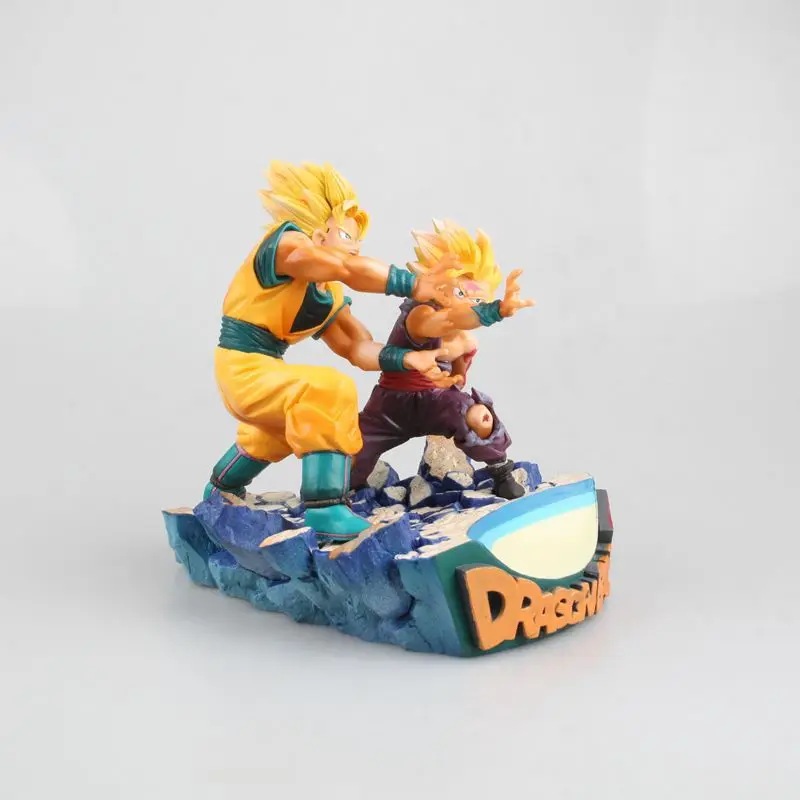Аниме HKXZM 17 см драконий жемчуг Z Super Saiyan Son Goku Gohan для папы и сына kamegameha ПВХ фигурка