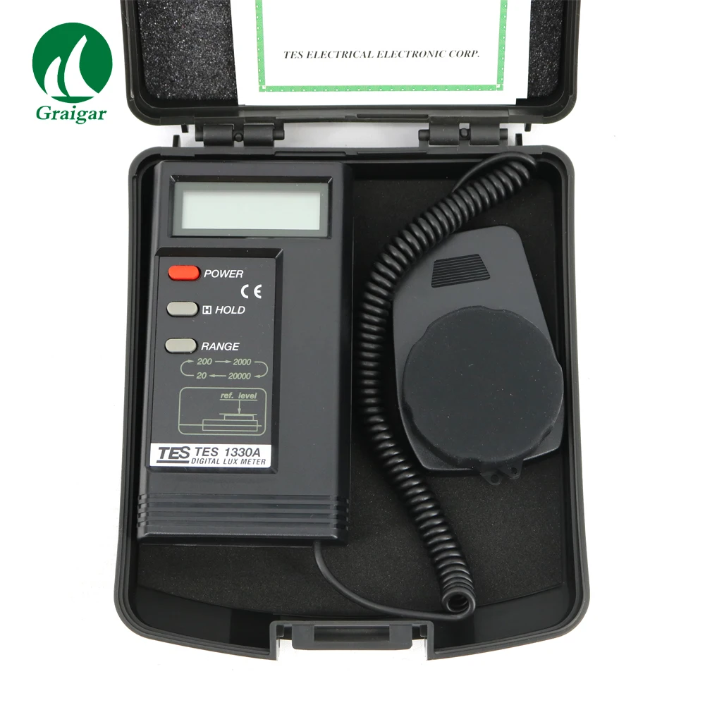 TES 1330A цифровой Люкс метр световая яркость люксовый 3 1/2 цифра ЖК
