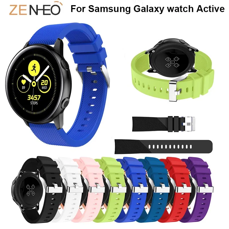 

For Samsung Galaxy watch Active Watch Band 20mm Soft Silicone wristband For huami amazfit bip strap Replacement Bracelet Straps
