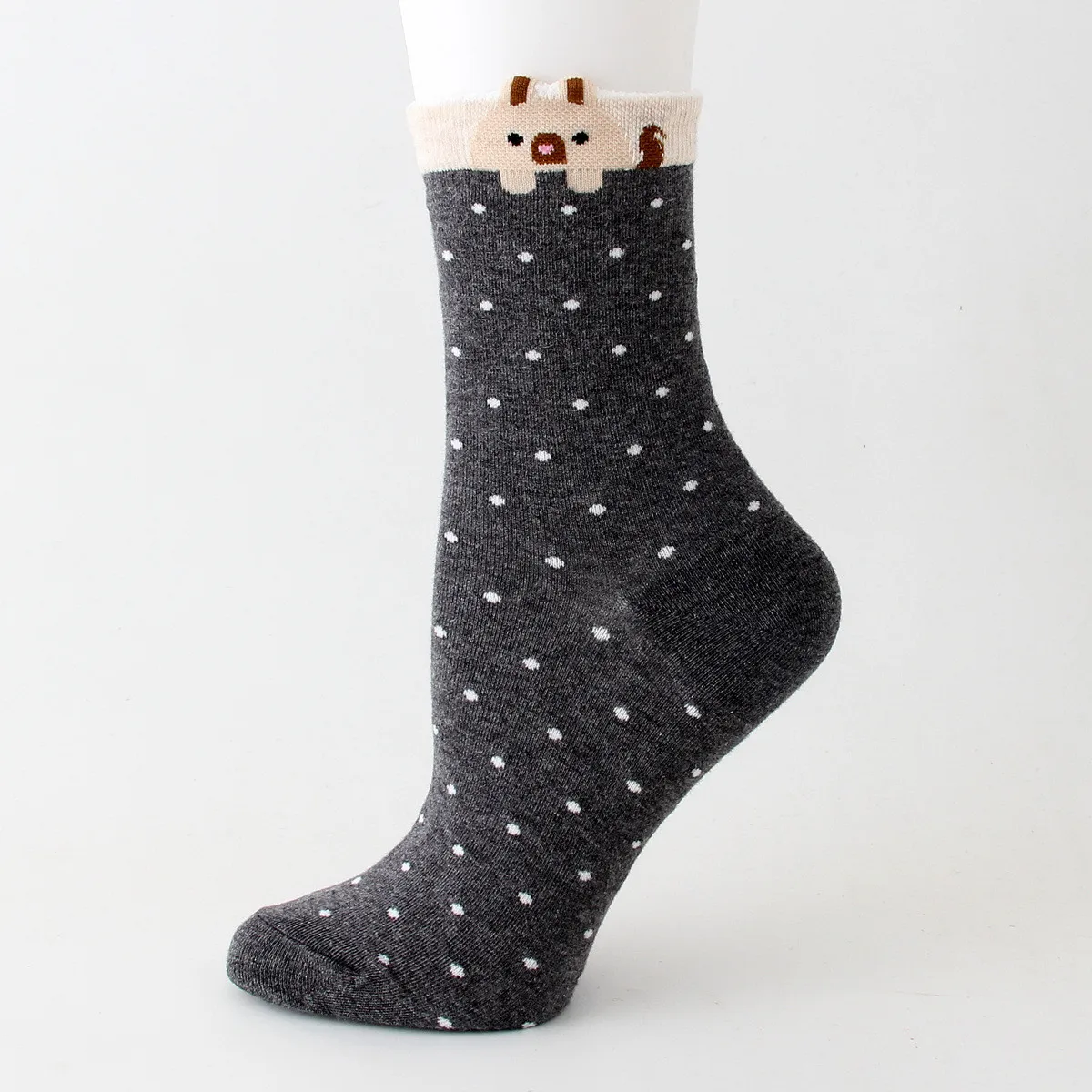 Женские носки хлопковые с мультяшным котом животные милое забавное счастье