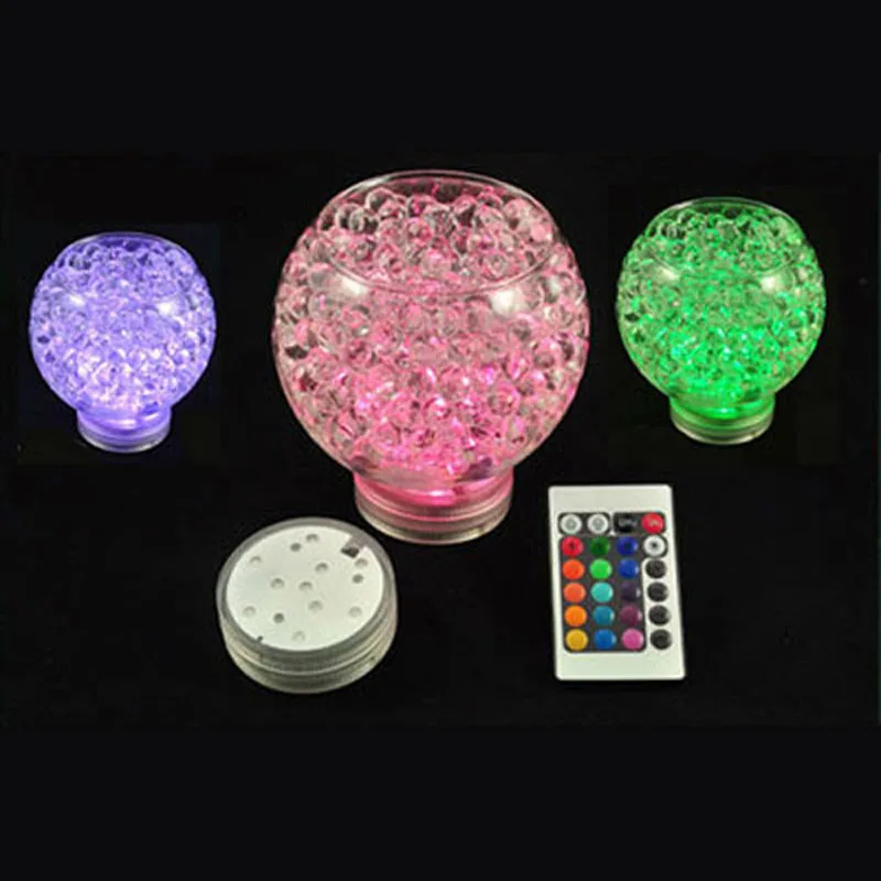 Env&iacute;o Gratis 48 unids/lote, Base de luz LED de varios colores con pilas AAA para decoraci&oacute;n de Navidad y bodas-2