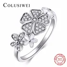 Кольцо женское из серебра 2018 пробы, с цветком в виде вишенки, модная Маргаритка